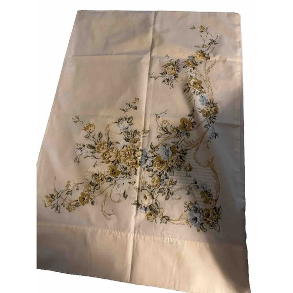 Vintage JP Stevens UTICA Yellow Rose 100% Cotton Pillow Case Victorian Style - Picture 7 of 10